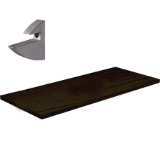 PRATELEIRA CONCEPT TABACO 1,5X20X 40CM SUPORTE PLÁSTICO PRATA