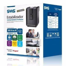 ESTABILIZADOR SIDE WAY 300VA TRIVOLT 115/127/220V BLACK