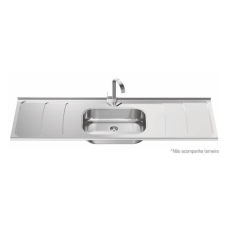 PIA INOX AÇO 430  2,0M X 56CM X 110MM PIA PLUS 30 ESCORREDOR