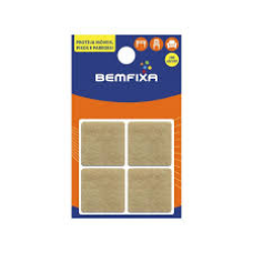 FELTRO ADESIVO QUADRADO BEGE MÓVEIS PESADOS 30X30 MM C/ 08 UNIDADES