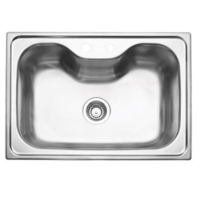 CUBA INOX RETANGULAR 69X49X20CM MORGANA EMBUTIDA 60FX ACETINADA AÇO 304 C/ VÁLVULA