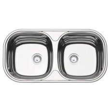 CUBA INOX RETANGULAR DUPLA 78X40X14,5CM AB