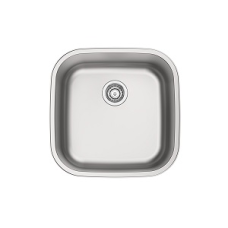 CUBA INOX QUADRADA 40X40CM ACETINADA AÇO 304 C/ VÁLVULA 4 1/2 ARIA MAXI 50 BS