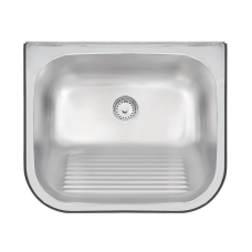 LAVANDERIA INOX 304 PAREDE 50X40 AC C/ VÁLVULA - ACETINADO