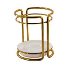 SUPORTE P/ UTENSÍLIOS E TALHERES DOURADO DE R$ 109,99 POR