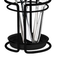 SUPORTE P/ UTENSÍLIOS E TALHERES PRETO DE R$ 99,99 POR